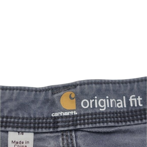 Carhartt Shorts Womens 14 Charcoal Original Fit Cargo Gorpcore 102094 257 - Picture 9 of 13